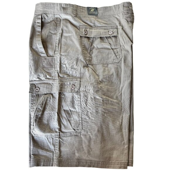 Beverly Hills Polo Club Mens Relaxed Fit Cargo Shorts Sz 48 Khaki Modern Stretch - Picture 6 of 16